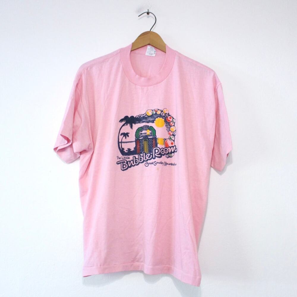 Vintage Great Smoky Mountains The Little Bubble Room T Shirt XL